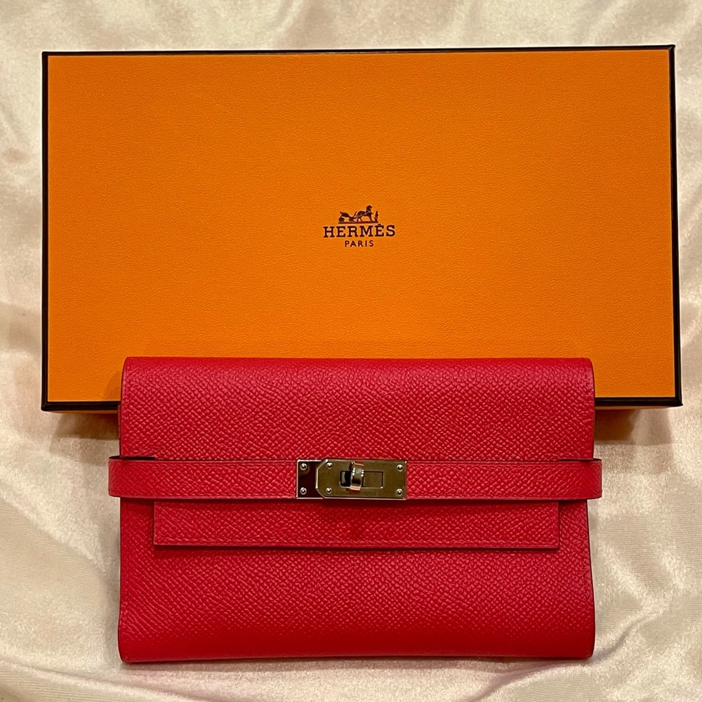 ❌SOLD❌HERMÈS Kelly Depliant Wallet in Rose Extreme